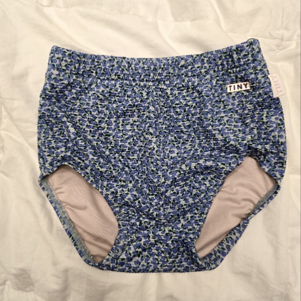 Tinycottons Blue Floral Bloomer Size 24 Months New Wirhout Tag